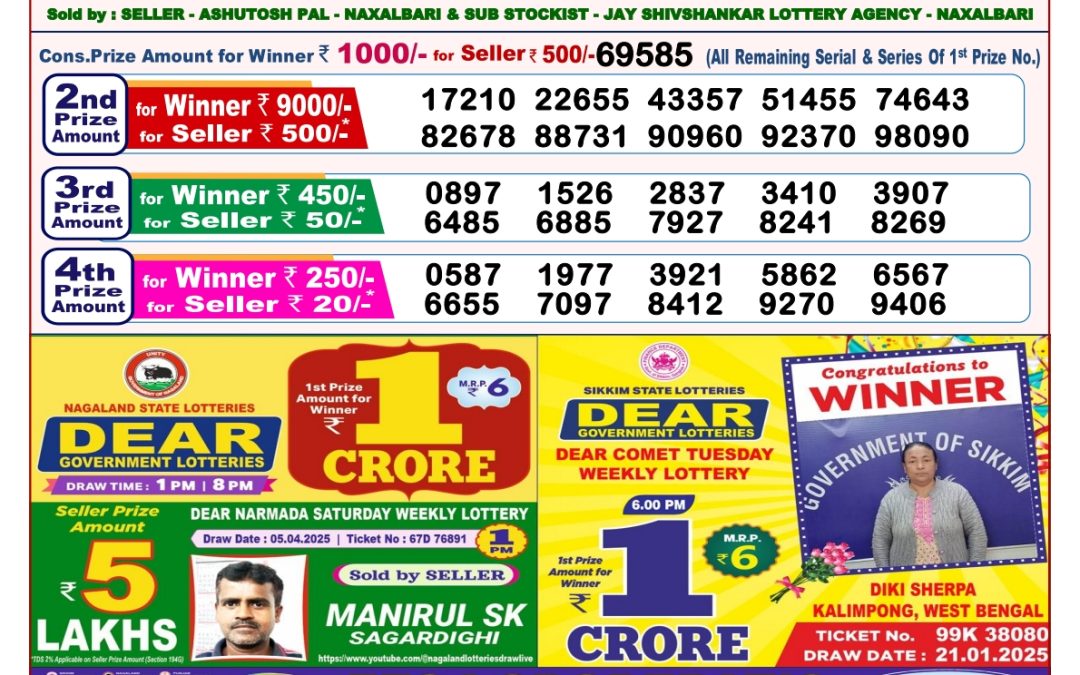 Lottery Sambad 8 PM Today 23/04/2025