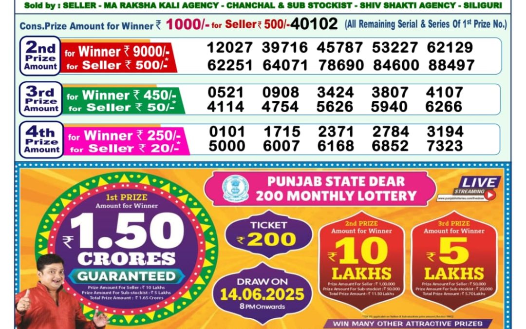 27 Tarikh Lottery Sambad 1PM 27/05/2025