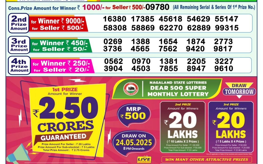 23 Tarikh Lottery Sambad 1PM 23/05/2025