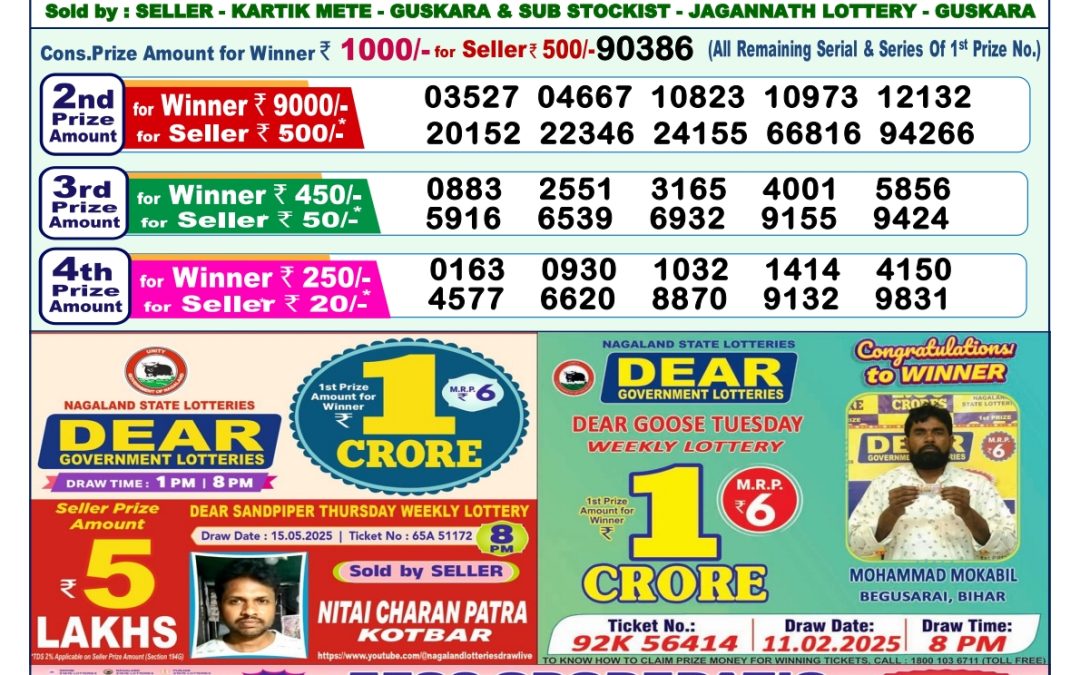 29 Tarikh Lottery Sambad 1PM 29/05/2025