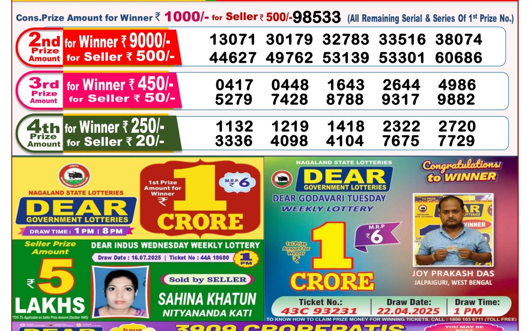 Dear Lottery Sambad 26/07/25 8 PM