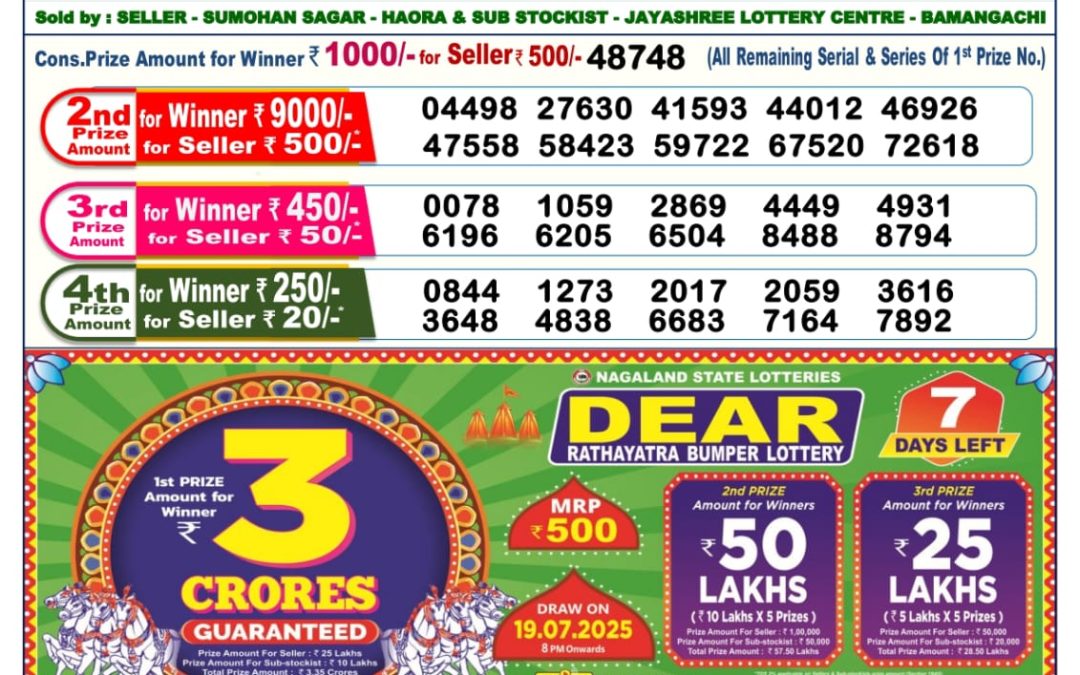 Lottery Sambad 12/07/25 6PM