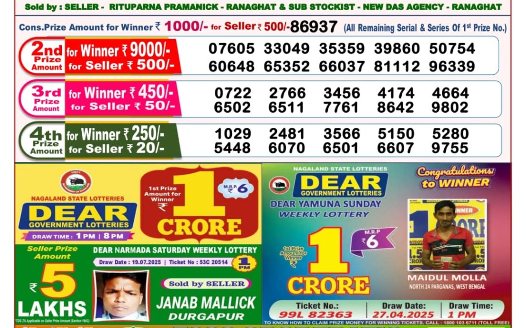 Dear Lottery Sambad 29/07/25 8 PM
