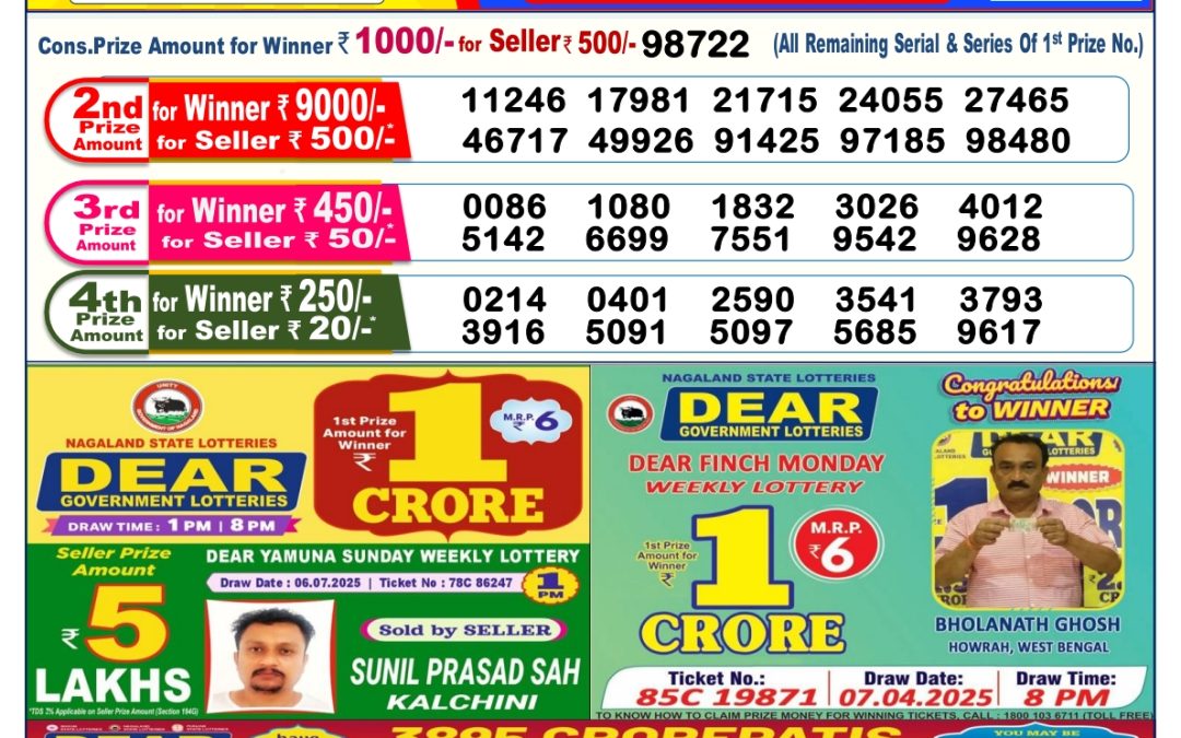 Lottery Sambad 17/07/25 6 PM