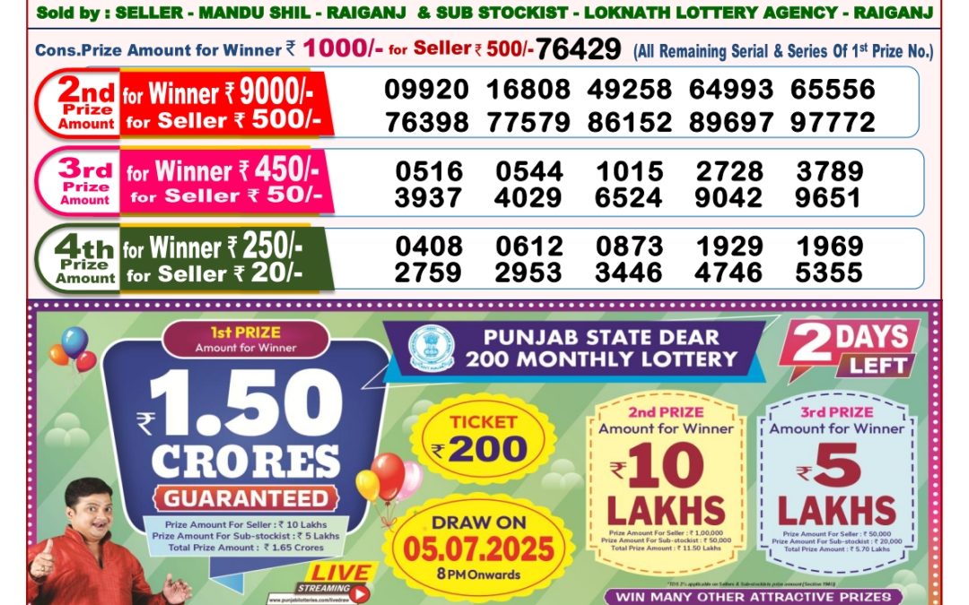 Lottery Sambad 03/07/25 8PM