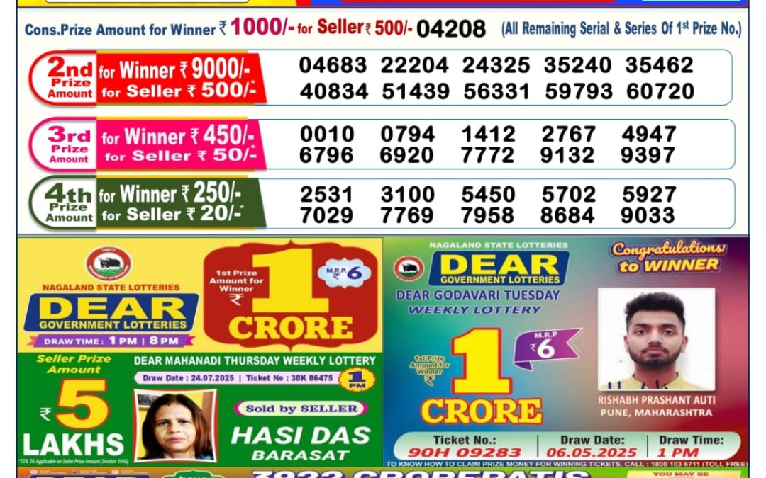 Dear Lottery Sambad 03/08/25 6 PM