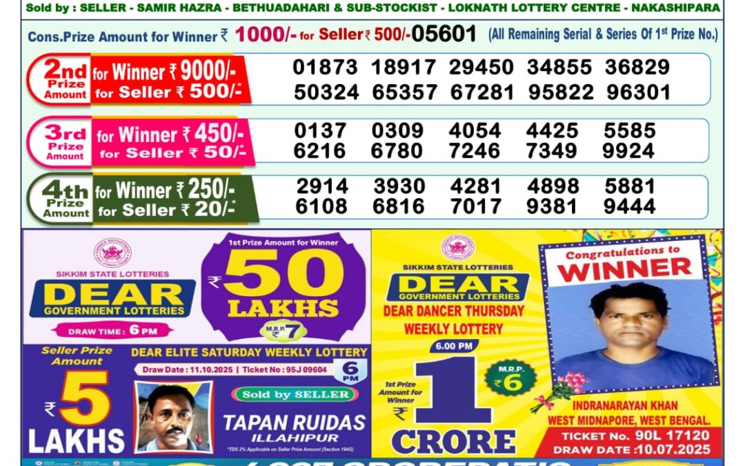 Lottery Sambad 1 PM Result Today 22.10.2025: Check Dear Morning Live Winner List PDF