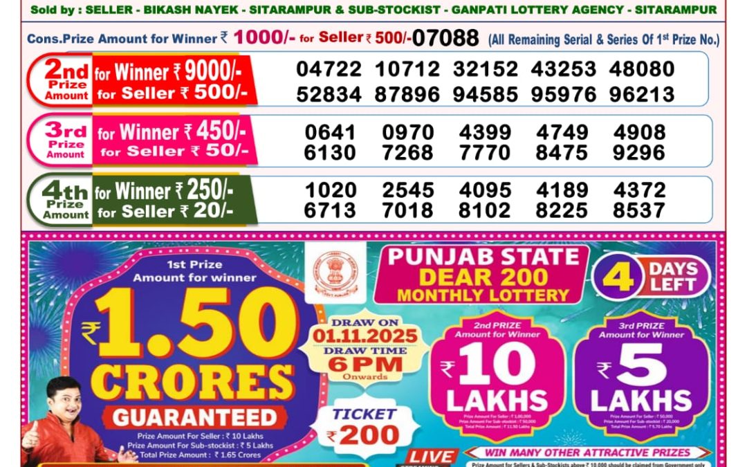 8 PM Lottery Sambad Result Today Live 28.10.25: Check Winning Numbers