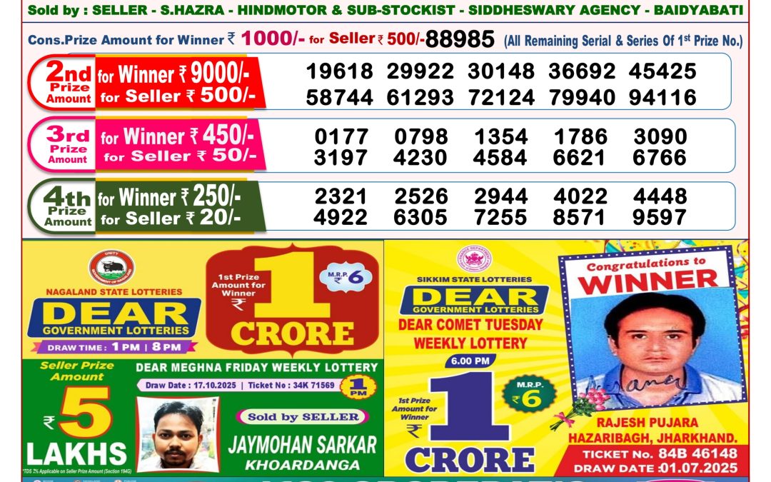 8 PM Lottery Sambad Result Today Live 29.10.25: Check Winning Numbers