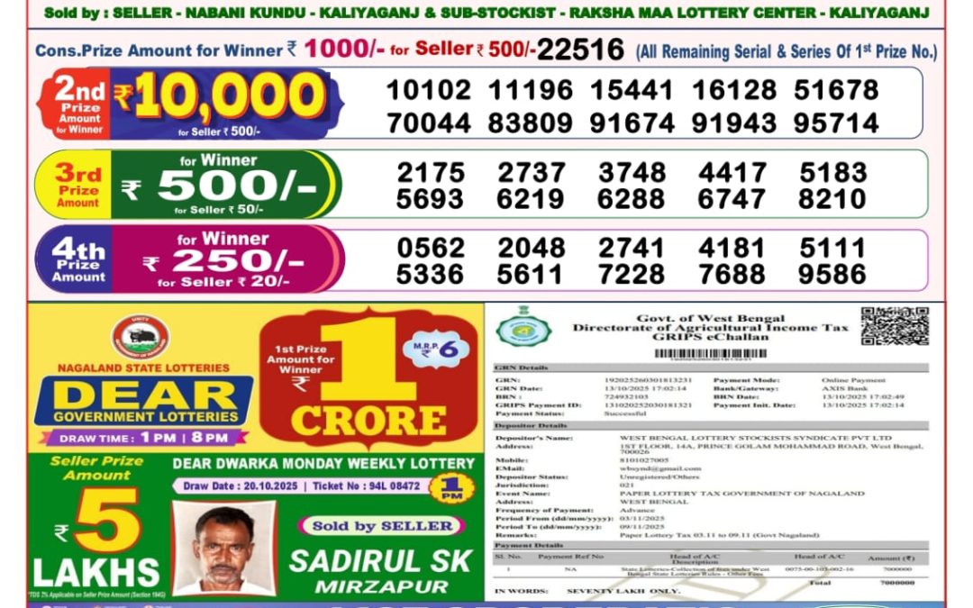 8 PM Lottery Sambad Result Today Live 03.11.25: Check Winning Numbers