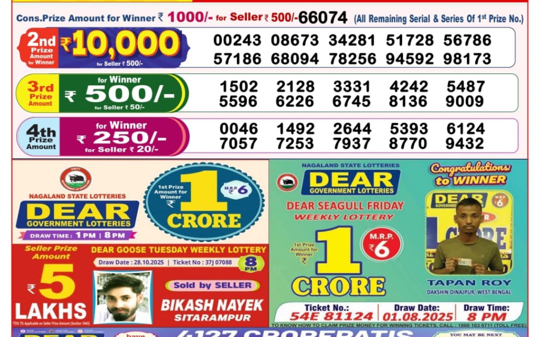8 PM Lottery Sambad Result Today Live 08.11.25: Check Winning Numbers