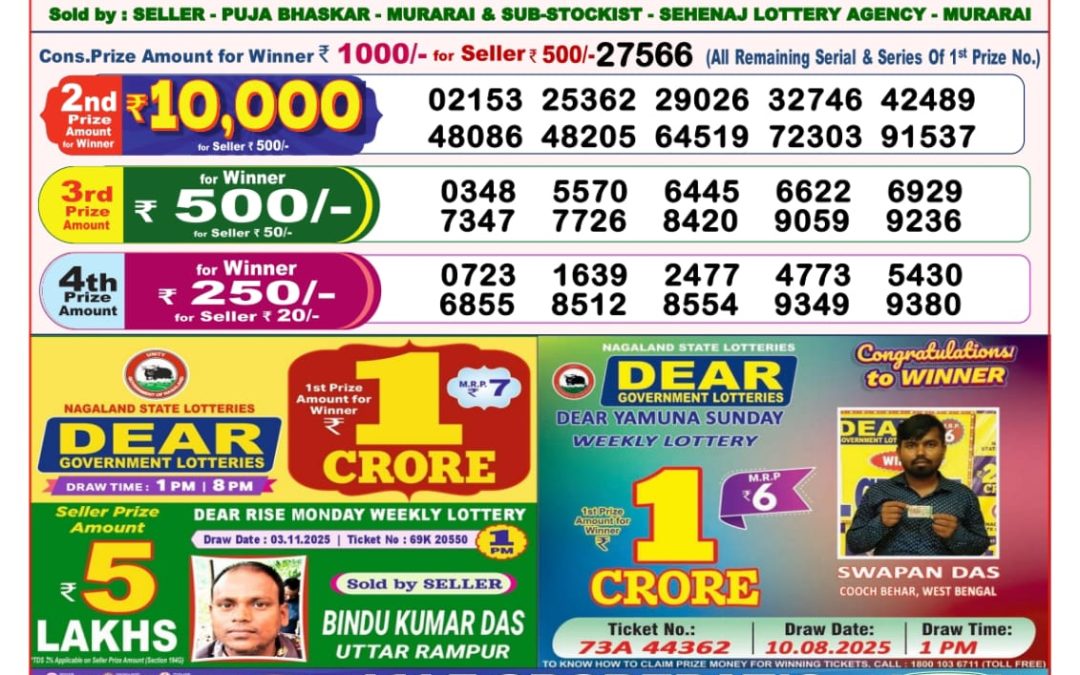 8 PM Lottery Sambad Result Today Live 12.11.25: Check Winning Numbers