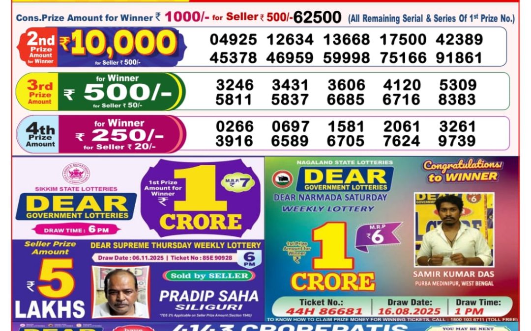 8 PM Lottery Sambad Result Today Live 14.11.25: Check Winning Numbers