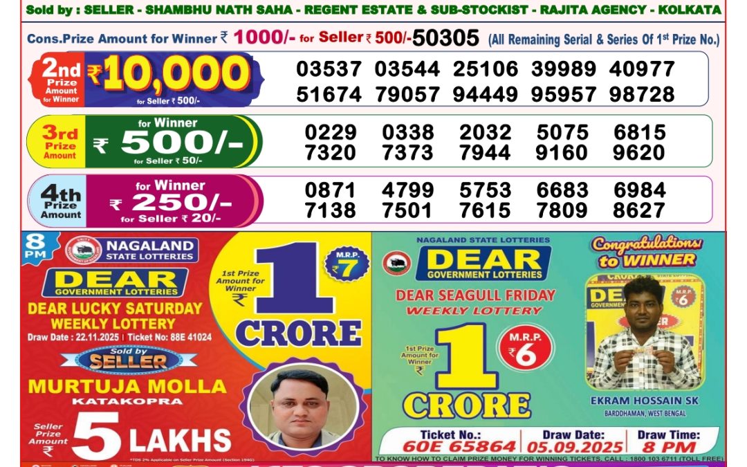 8 PM Lottery Sambad Result Today Live 26.11.25: Check Winning Numbers