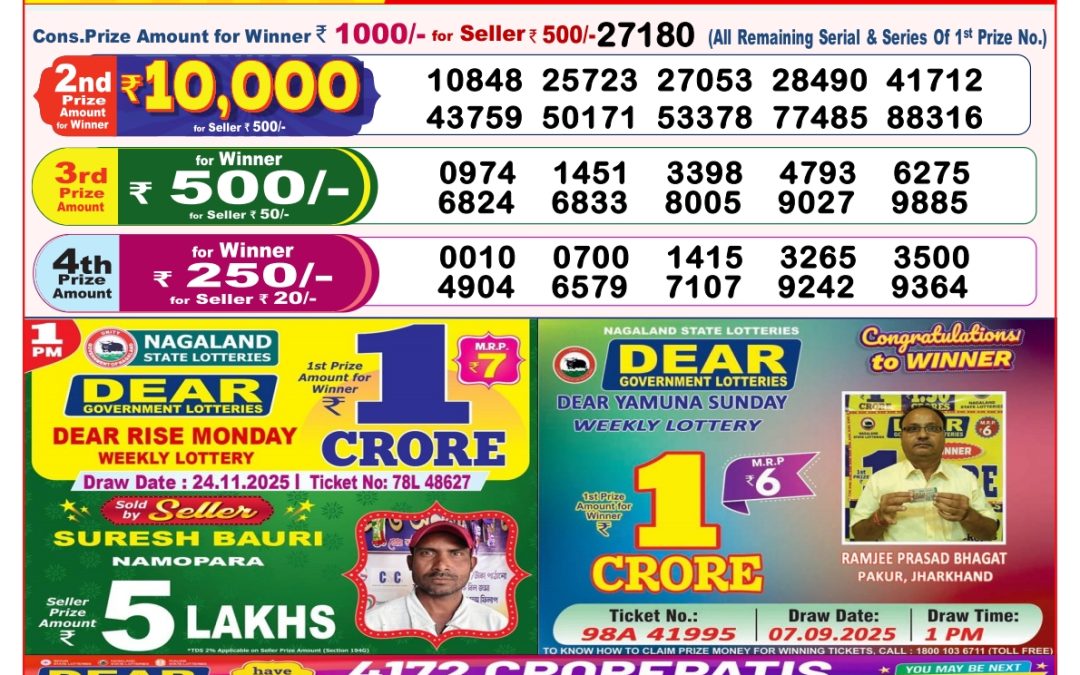 8 PM Lottery Sambad Result Today Live 27.11.25: Check Winning Numbers