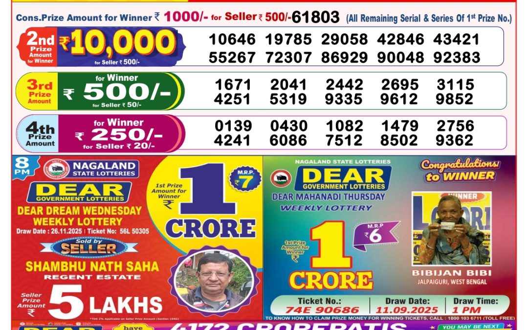 8 PM Lottery Sambad Result Today Live 29.11.25: Check Winning Numbers