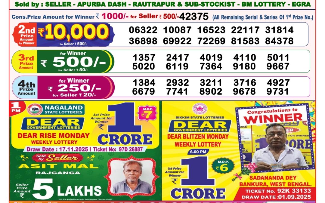 8 PM Lottery Sambad Result Today Live 23.11.25: Check Winning Numbers