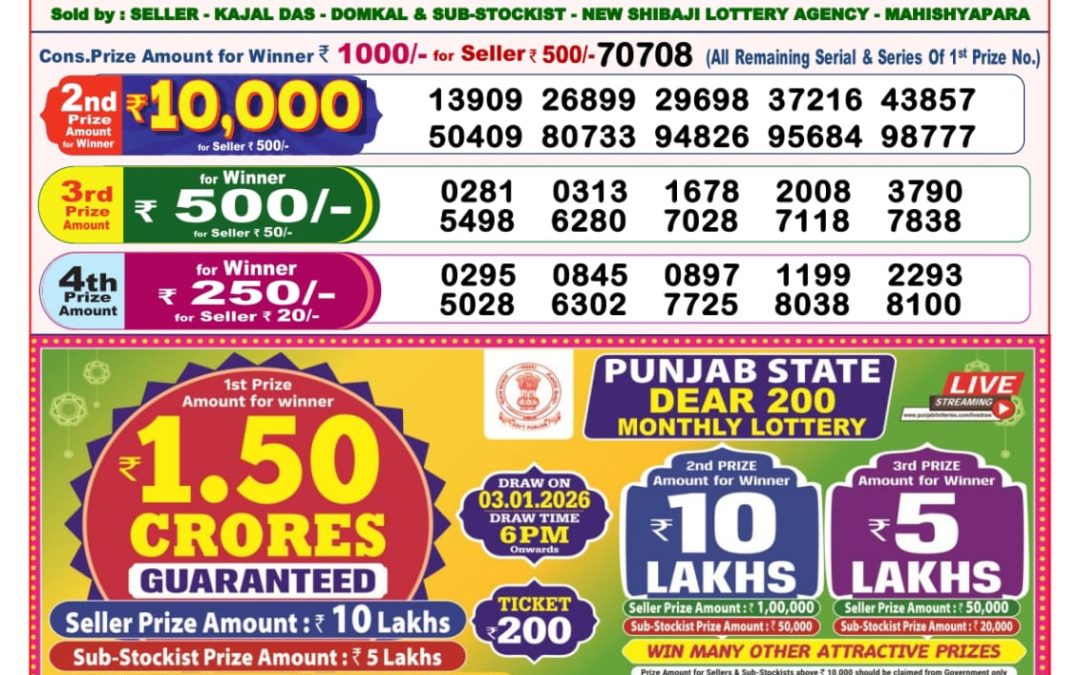 8 PM Lottery Sambad Result Today Live 29.12.25: Check Winning Numbers
