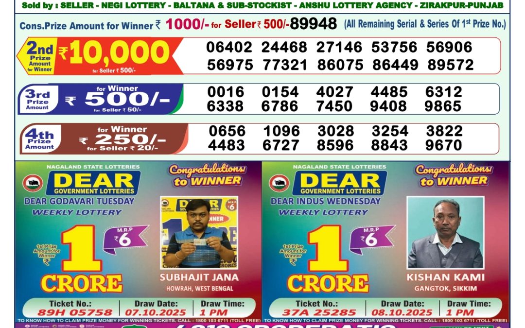 Lottery Sambad 1 PM Result Today 17.12.2025: Check Dear Morning Live Winner List PDF