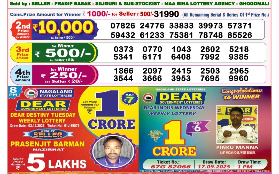 8 PM Lottery Sambad Result Today Live 03.12.25: Check Winning Numbers