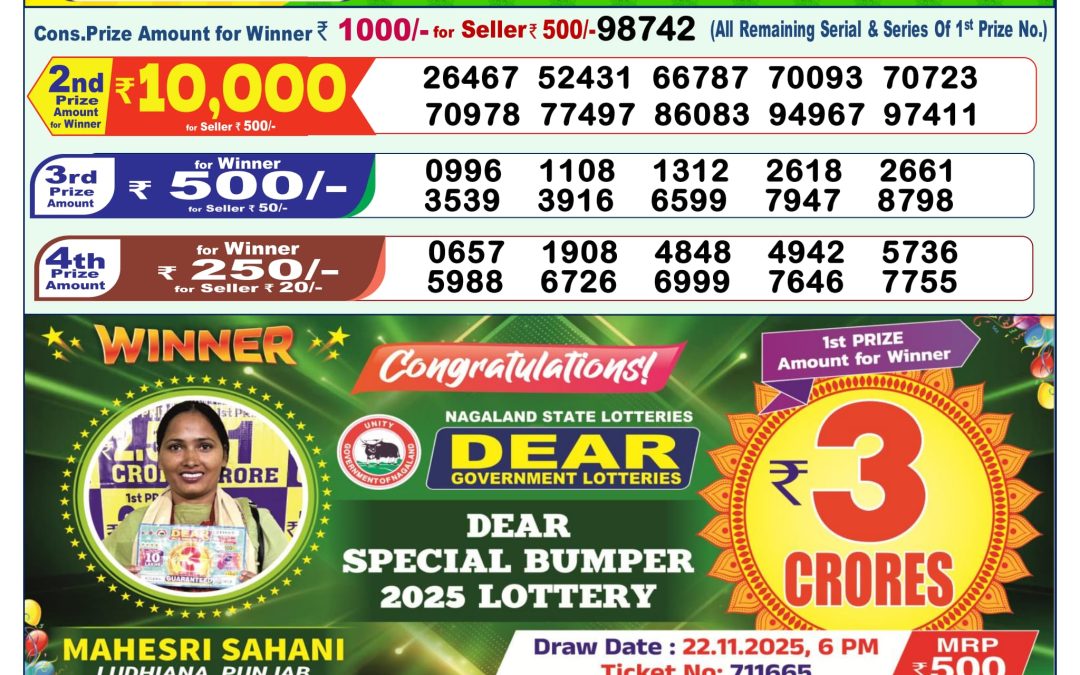 Lottery Sambad 1 PM Result Today 08.01.2026: Check Dear Morning Live Winner List PDF