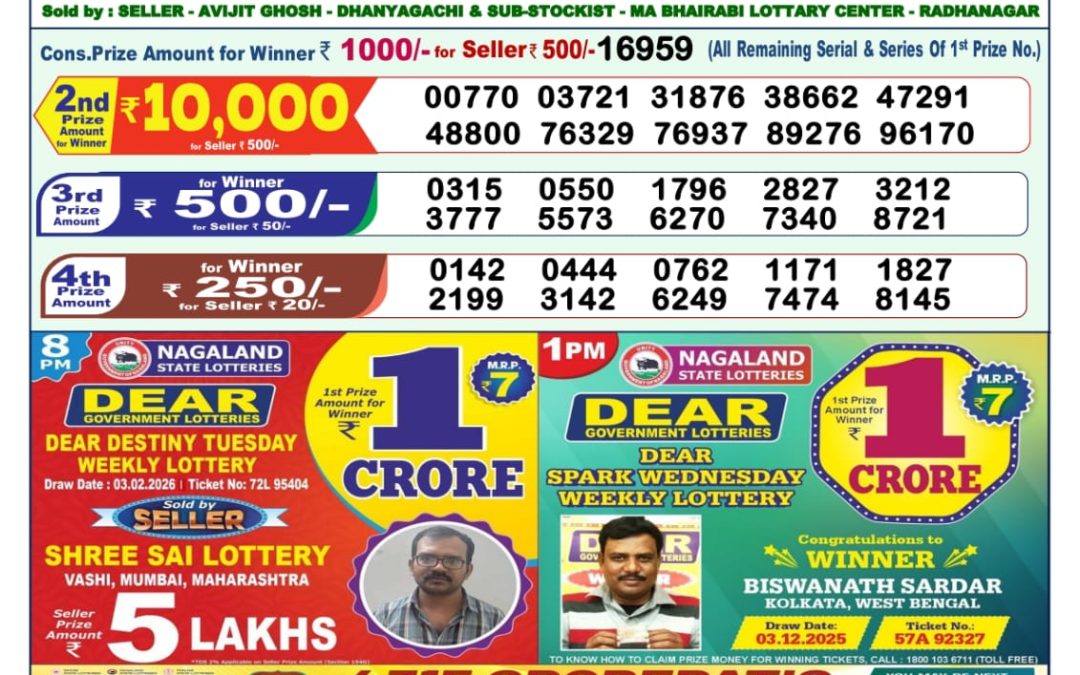 Lottery Sambad 1 PM Result Today 05.02.2026: Check Dear Morning Live Winner List PDF