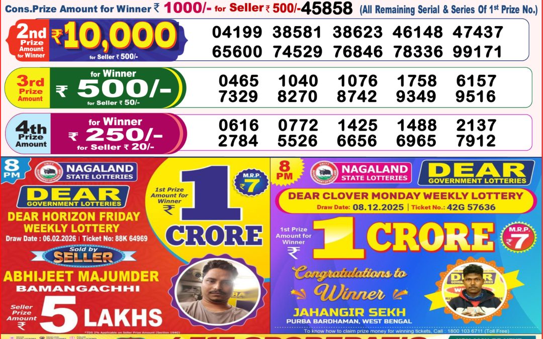 8 PM Lottery Sambad Result Today Live 07.02.26: Check Winning Numbers