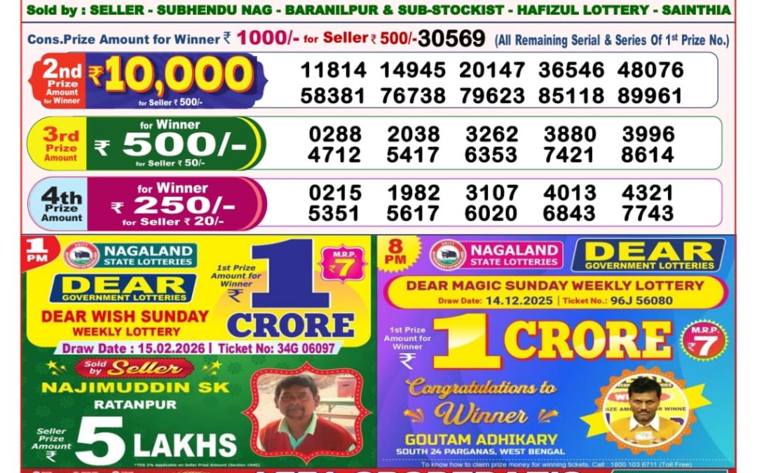 8 PM Lottery Sambad Result Today Live 15.02.26: Check Winning Numbers