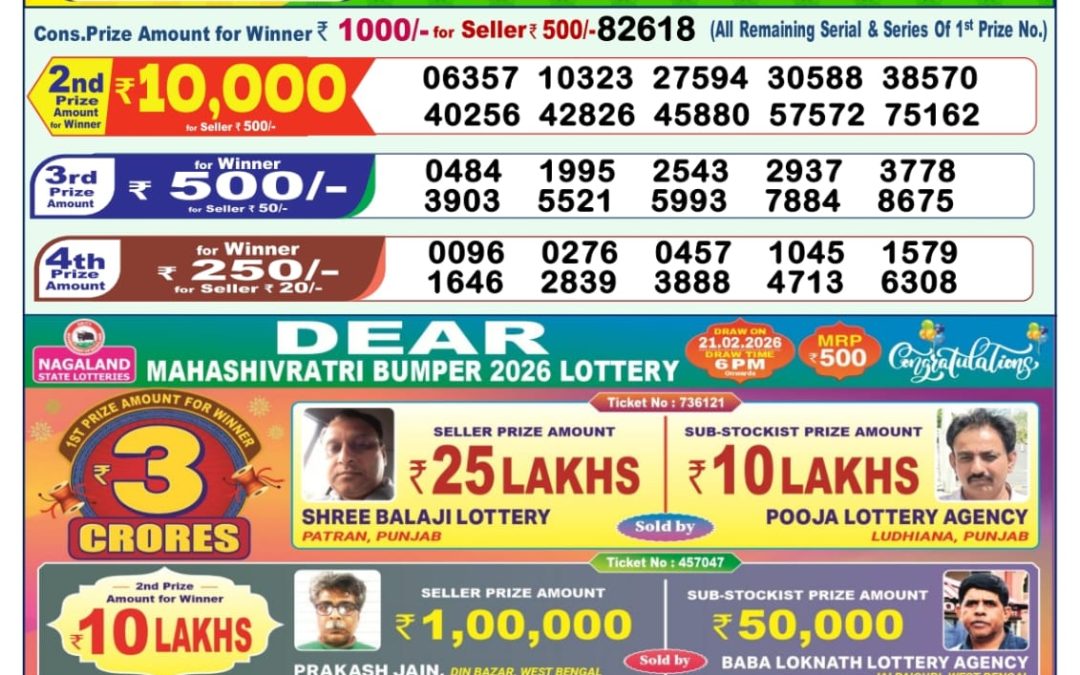 Lottery Sambad 1 PM Result Today 22.02.2026: Check Dear Morning Live Winner List PDF