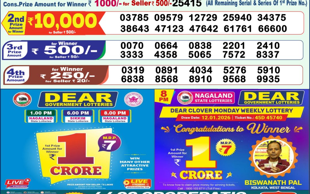 Lottery Sambad 1 PM Result Today 18.03.2026: Check Dear Morning Live Winner List PDF