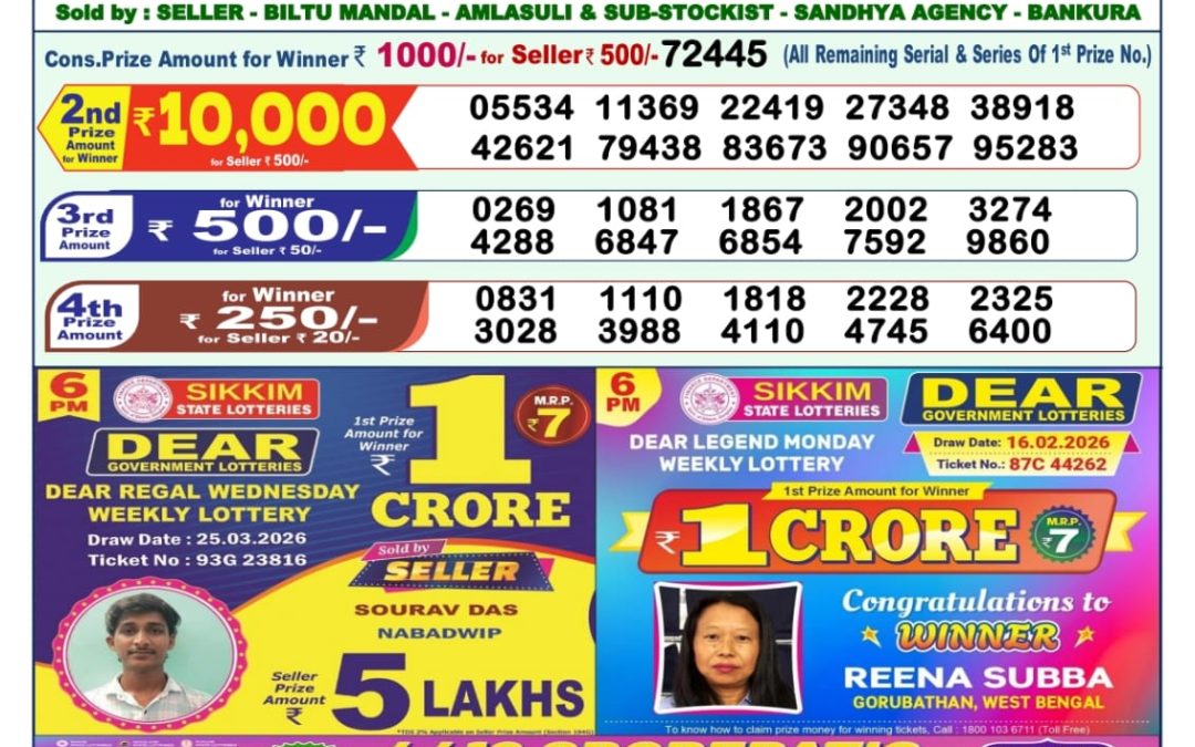 Lottery Sambad 1 PM Result Today 26.03.2026: Check Dear Morning Live Winner List PDF