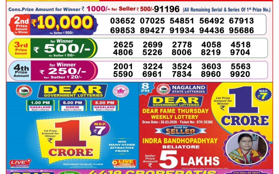 8 PM Lottery Sambad Result Today Live 27.03.26: Check Winning Numbers