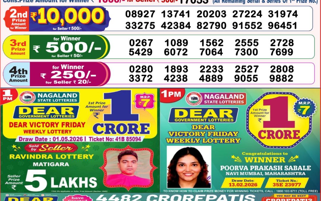 8 PM Lottery Sambad Result Today Live 01.05.26: Check Winning Numbers