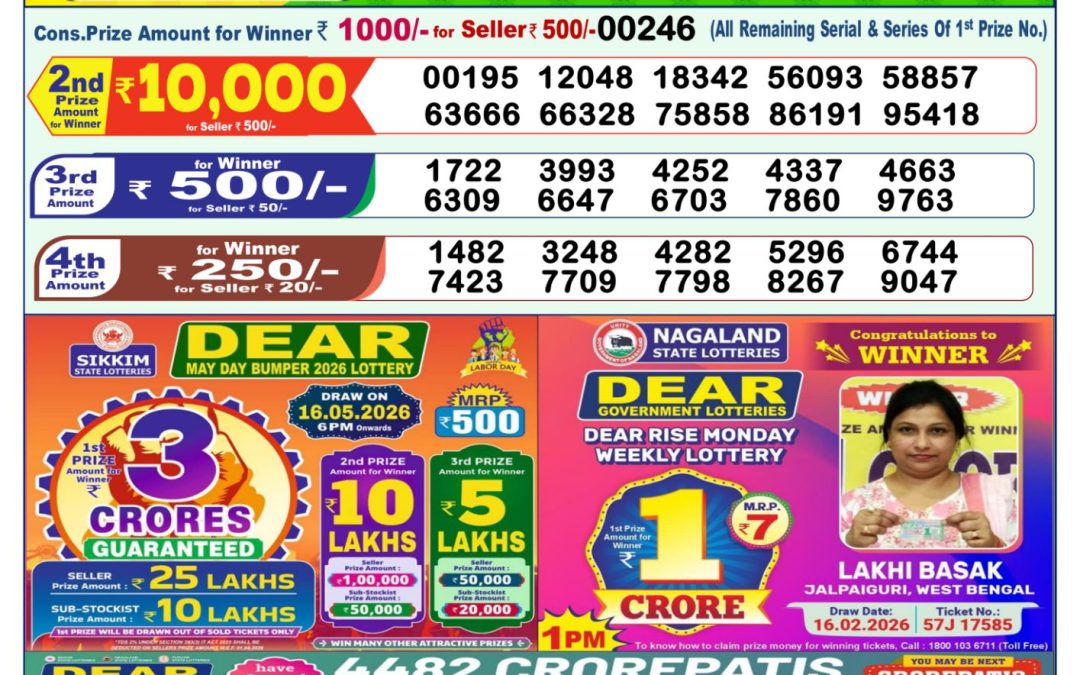 Lottery Sambad 1 PM Result Today 03.05.2026: Check Dear Morning Live Winner List PDF