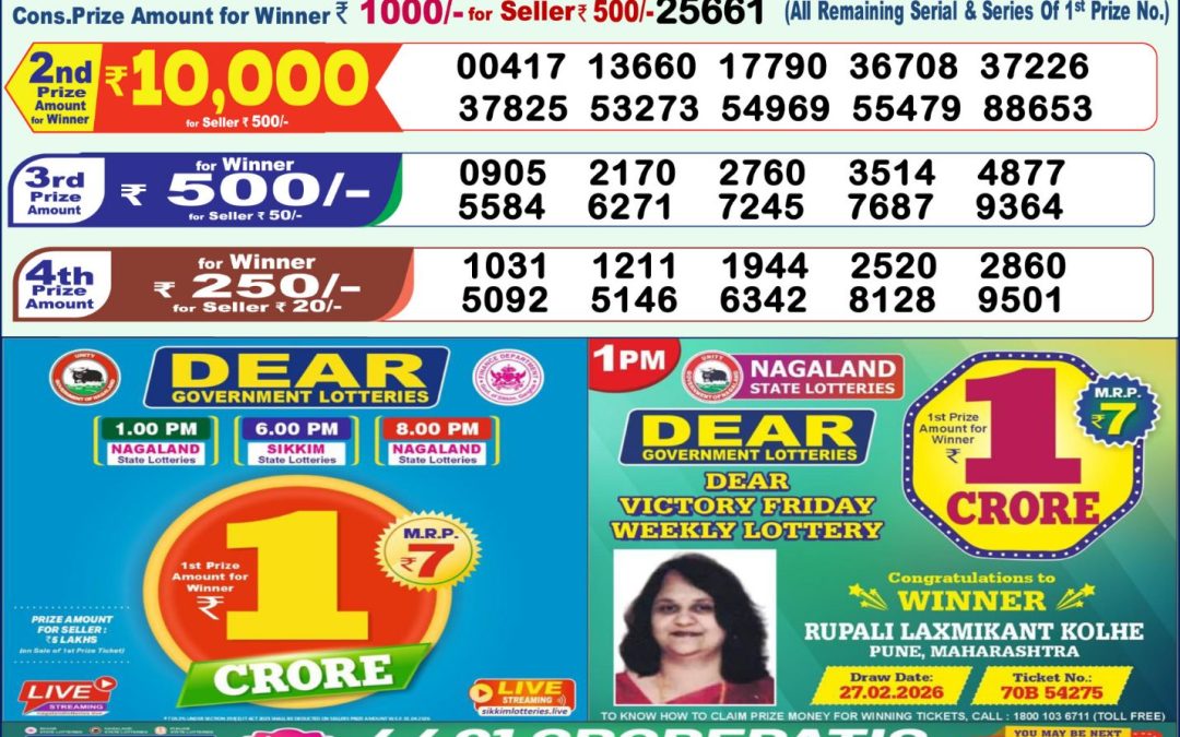 Lottery Sambad 1 PM Result Today 08.05.2026: Check Dear Morning Live Winner List PDF
