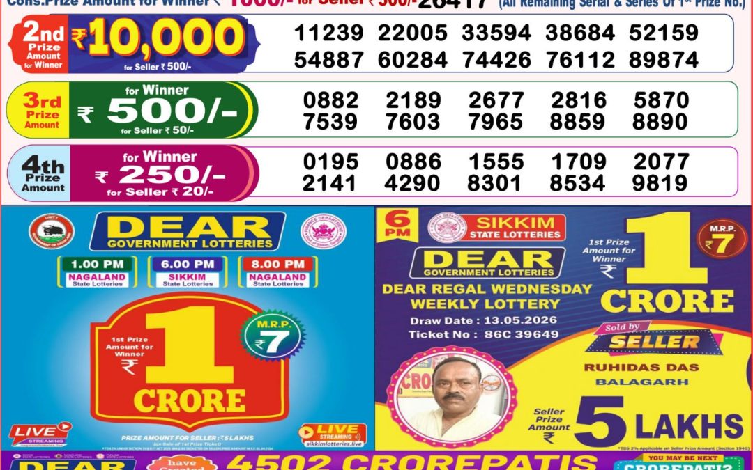 8 PM Lottery Sambad Result Today Live 14.05.26: Check Winning Numbers