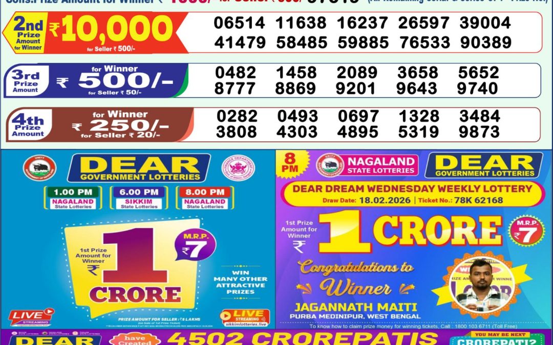 Lottery Sambad 1 PM Result Today 15.05.2026: Check Dear Morning Live Winner List PDF