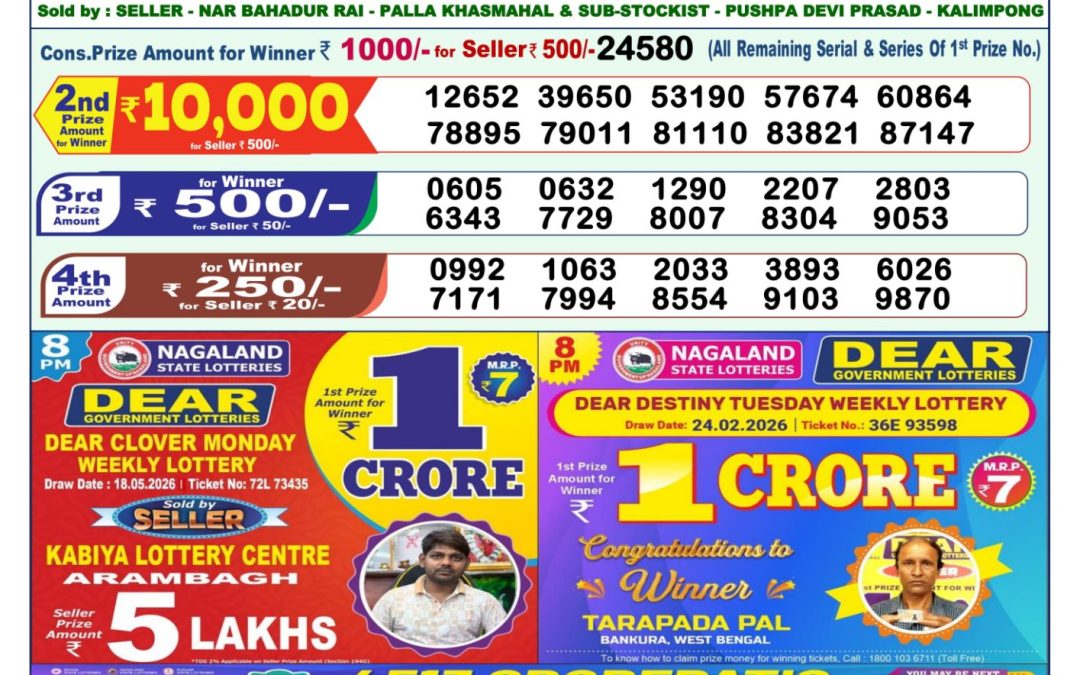 Lottery Sambad 1 PM Result Today 20.05.2026: Check Dear Morning Live Winner List PDF