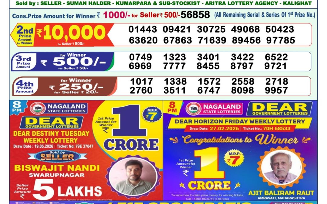 Lottery Sambad 1 PM Result Today 21.05.2026: Check Dear Morning Live Winner List PDF