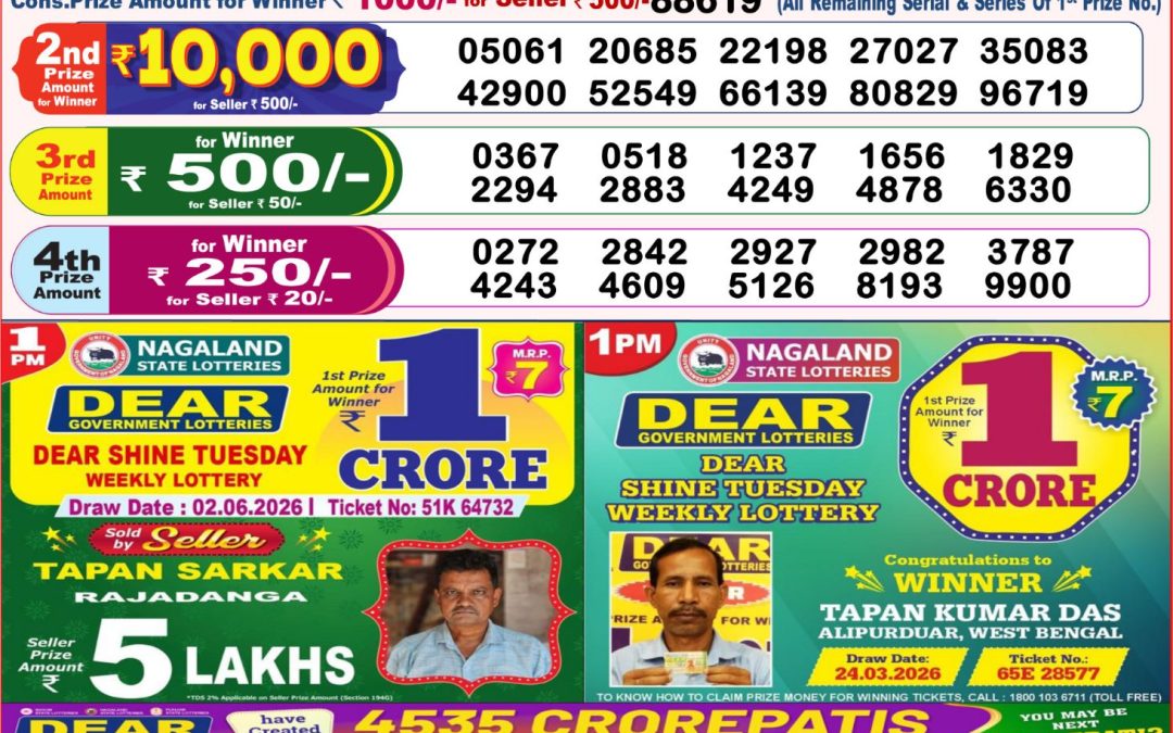 8 PM Lottery Sambad Result Today Live 02.06.26: Check Winning Numbers