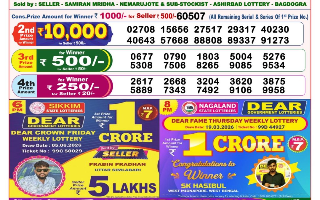 8 PM Lottery Sambad Result Today Live 06.06.26: Check Winning Numbers