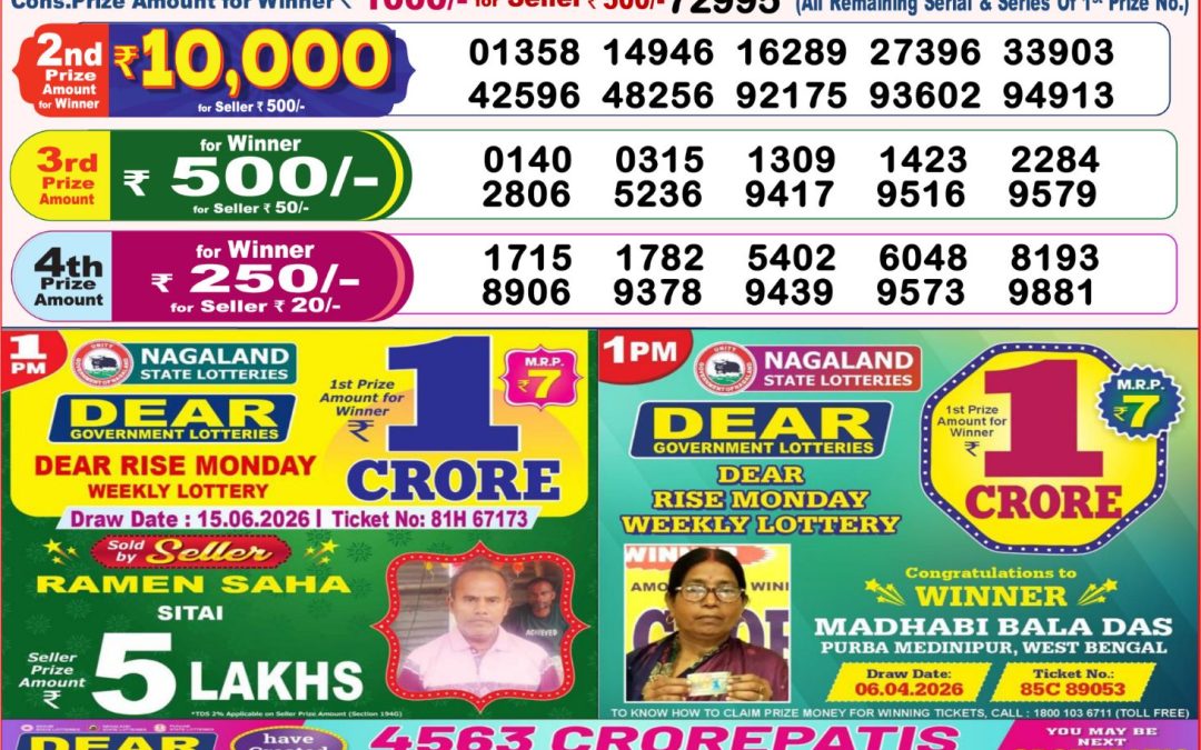 8 PM Lottery Sambad Result Today Live 16.06.26: Check Winning Numbers