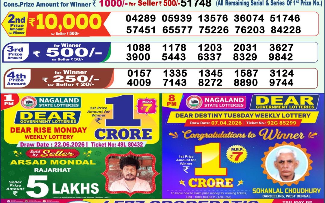 Lottery Sambad 1 PM Result Today 24.06.2026: Check Dear Morning Live Winner List PDF