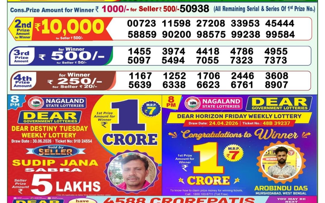 Lottery Sambad 1 PM Result Today 03.07.2026: Check Dear Morning Live Winner List PDF