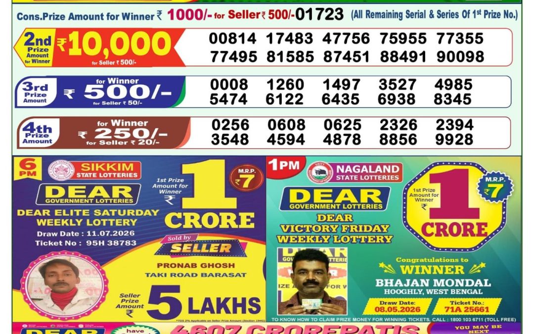 Lottery Sambad 1 PM Result Today 14.07.2026: Check Dear Morning Live Winner List PDF