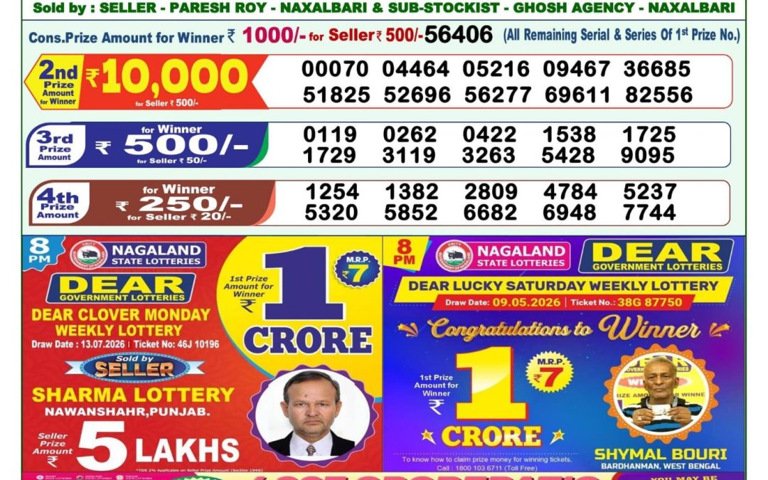 Lottery Sambad 1 PM Result Today 15.07.2026: Check Dear Morning Live Winner List PDF