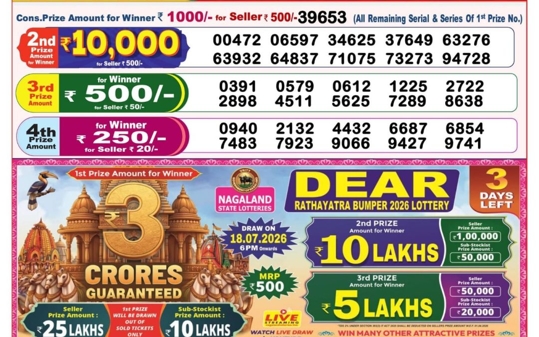 8 PM Lottery Sambad Result Today Live 15.07.26: Check Winning Numbers