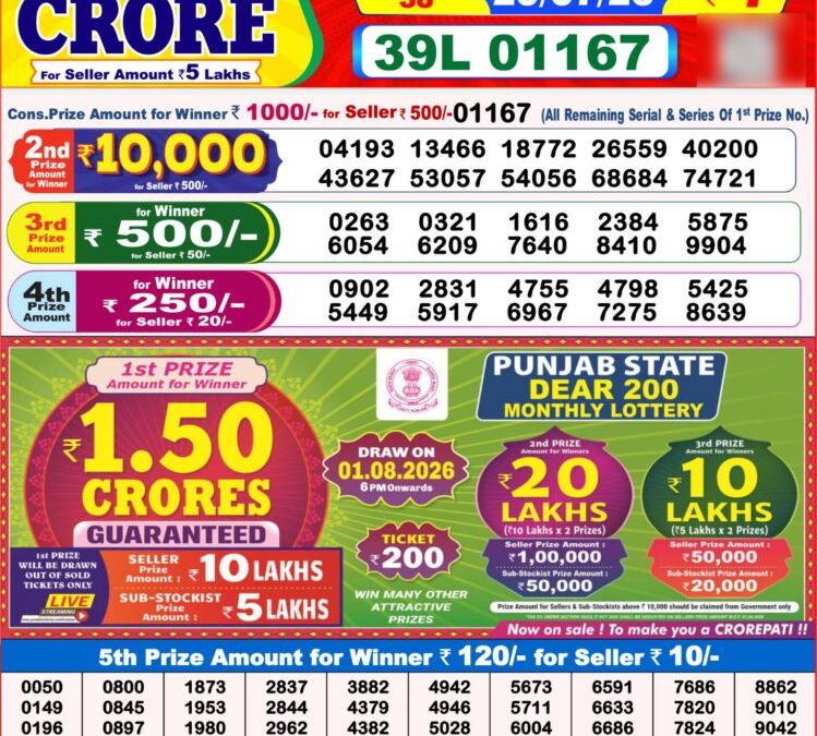 8 PM Lottery Sambad Result Today Live 20.07.26: Check Winning Numbers