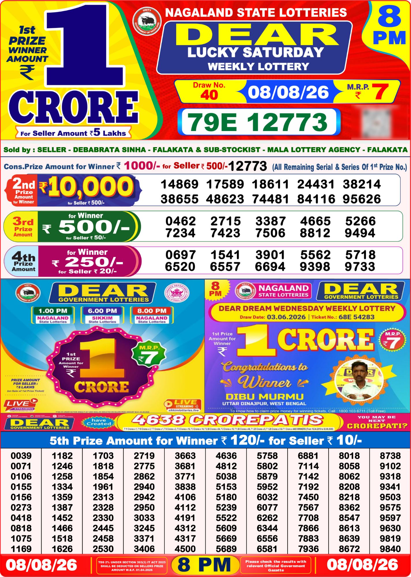 8 PM Lottery Sambad Result Today Live 08.08.26: Check Winning Numbers