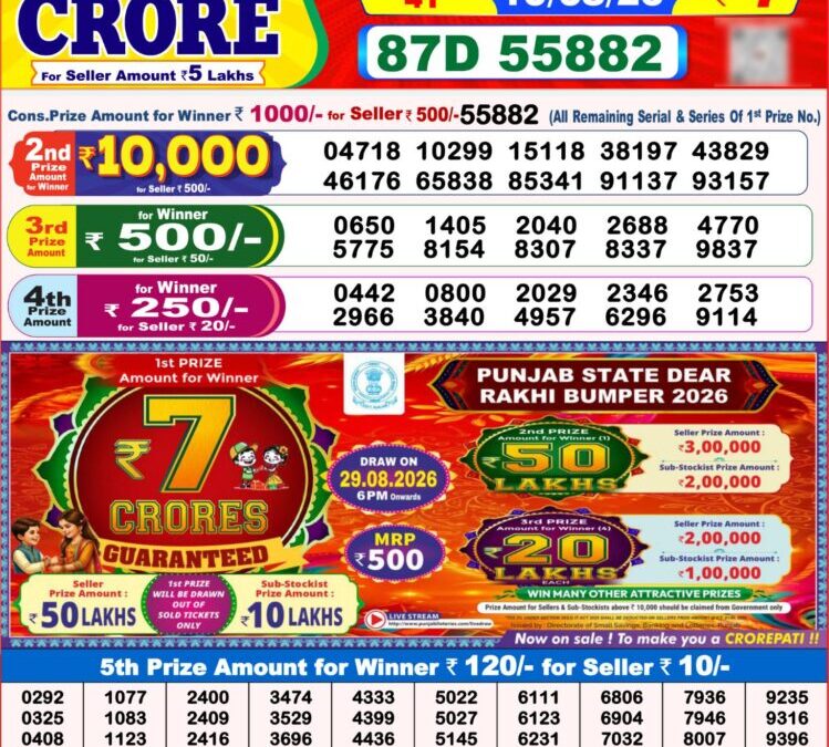8 PM Lottery Sambad Result Today Live 10.08.26: Check Winning Numbers